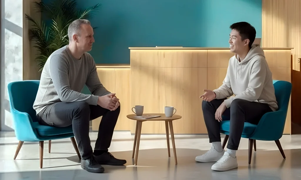 Coach meeting with client