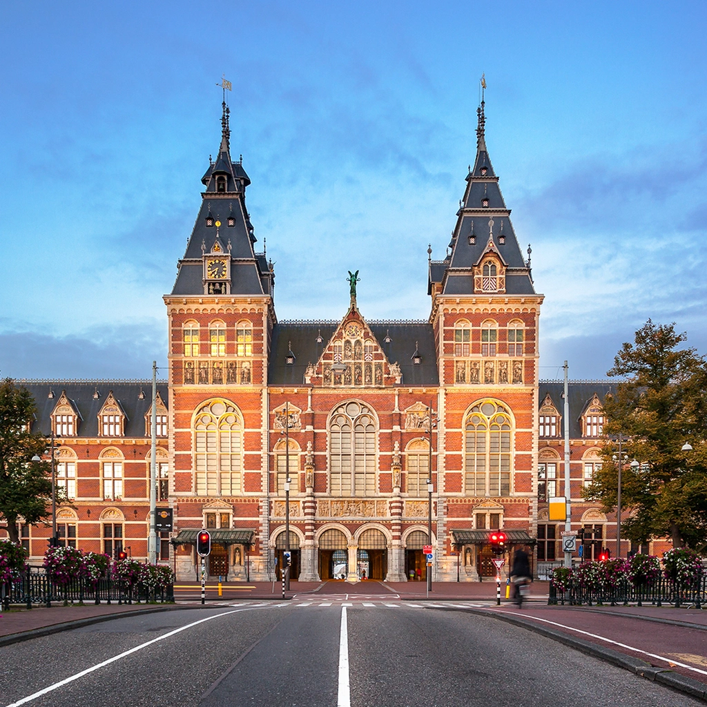 The facade of the National Museum in Amsterdam.