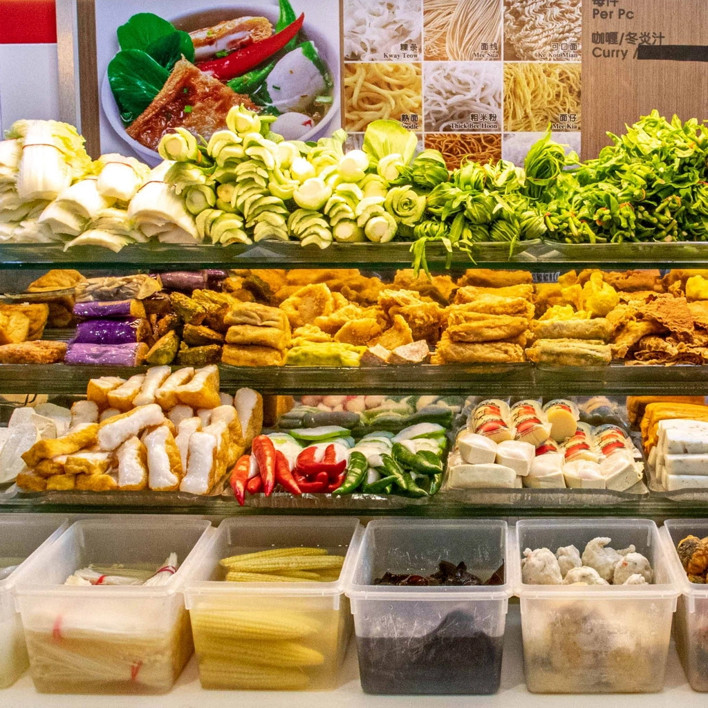 A typical food stall in Singapore.